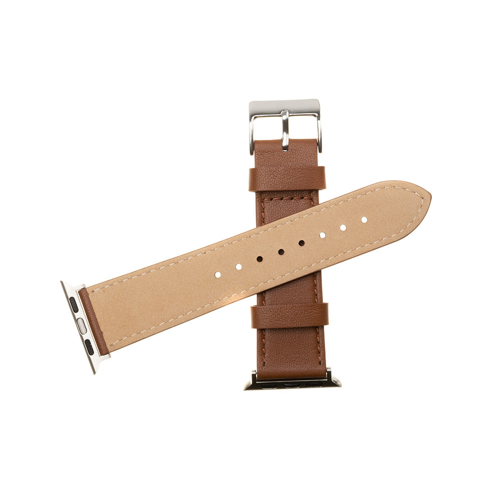 Correa Fixed Leather para Apple Watch 49mm / 46mm / 45mm / 44mm / 42mm Series, Marrón