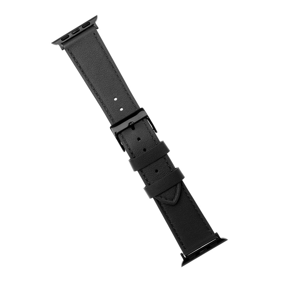 Correa Fixed Leather para Apple Watch 49mm / 46mm / 45mm / 44mm / 42mm Series, Negra