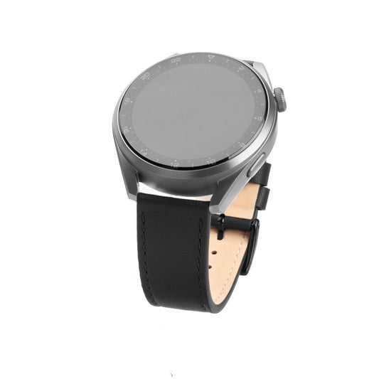 Correa Fixed Leather para Huawei Watch / Xiaomi Watch Series, 22mm, Negra
