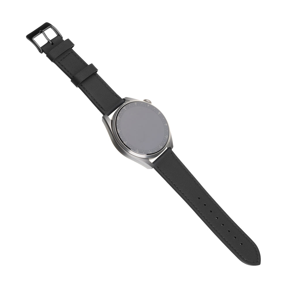 Correa Fixed Leather para Huawei Watch / Xiaomi Watch Series, 22mm, Negra