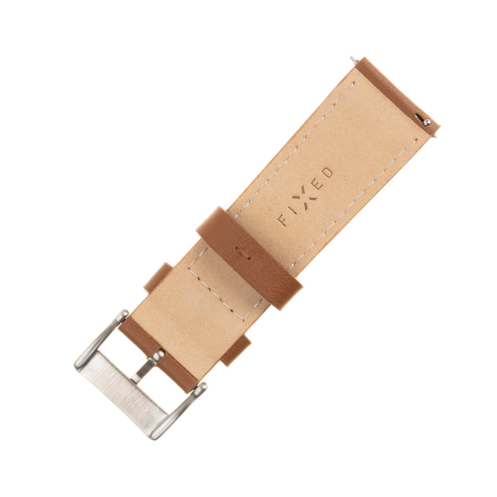 Correa Fixed Leather para Samsung Galaxy Watch / Huawei Watch Series, 20mm, Marrón.
