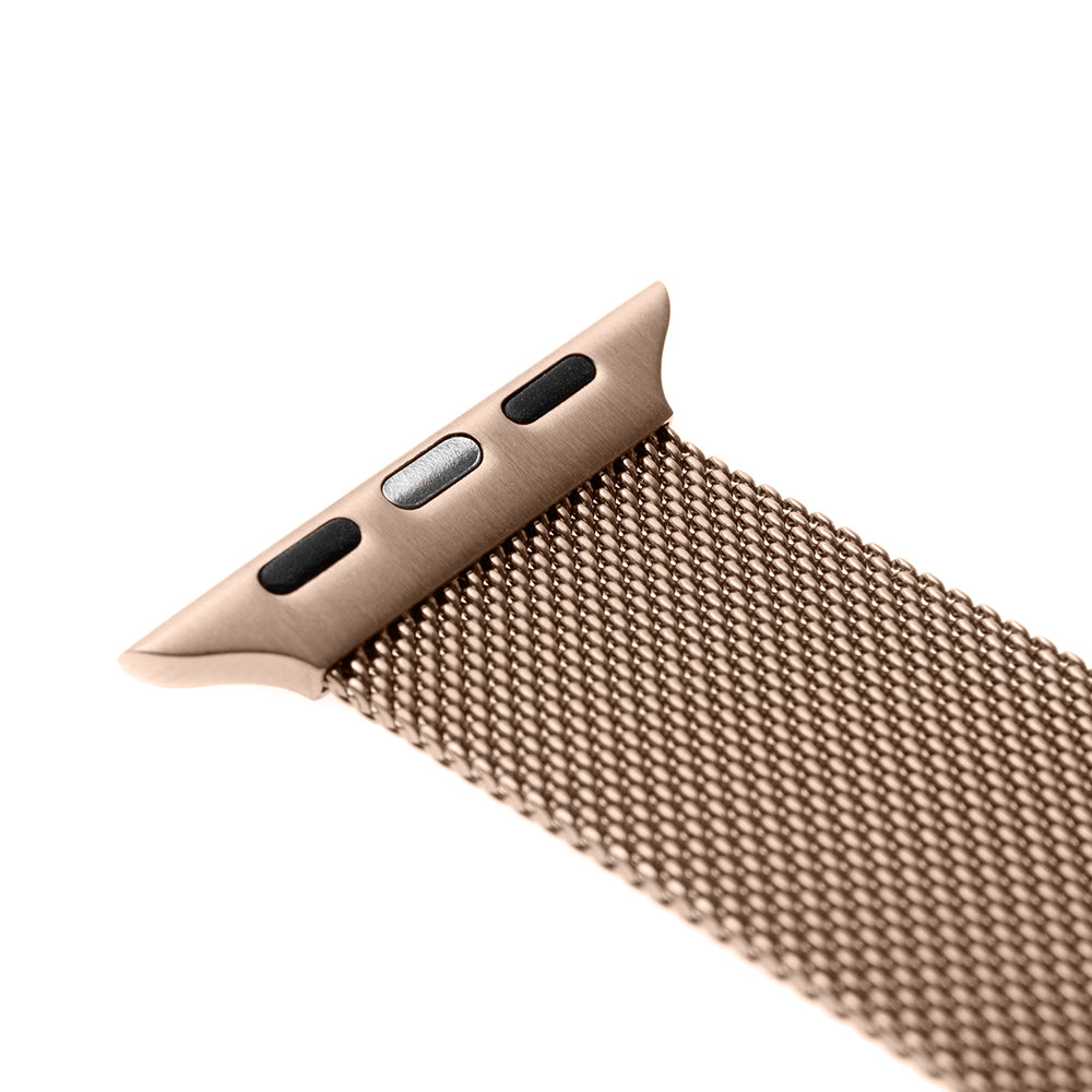 Correa Fixed Mesh para Apple Watch 42mm / 41mm / 40mm / 38mm Series, Rosa Dorado