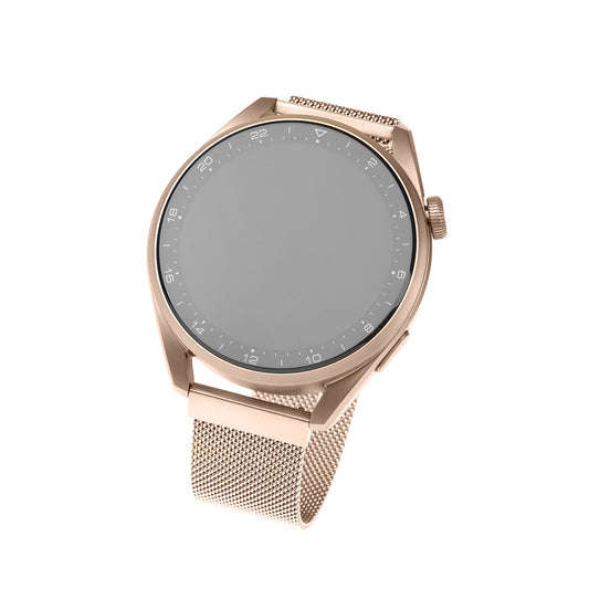 Correa Fixed Mesh para Samsung Galaxy Watch / Huawei Watch Series, 20mm, Rosa Dorado