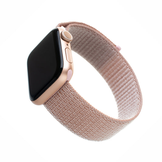 Correa Fixed Nylon para Apple Watch 49mm / 46mm / 45mm / 44mm / 42mm Series, Rosa Dorado
