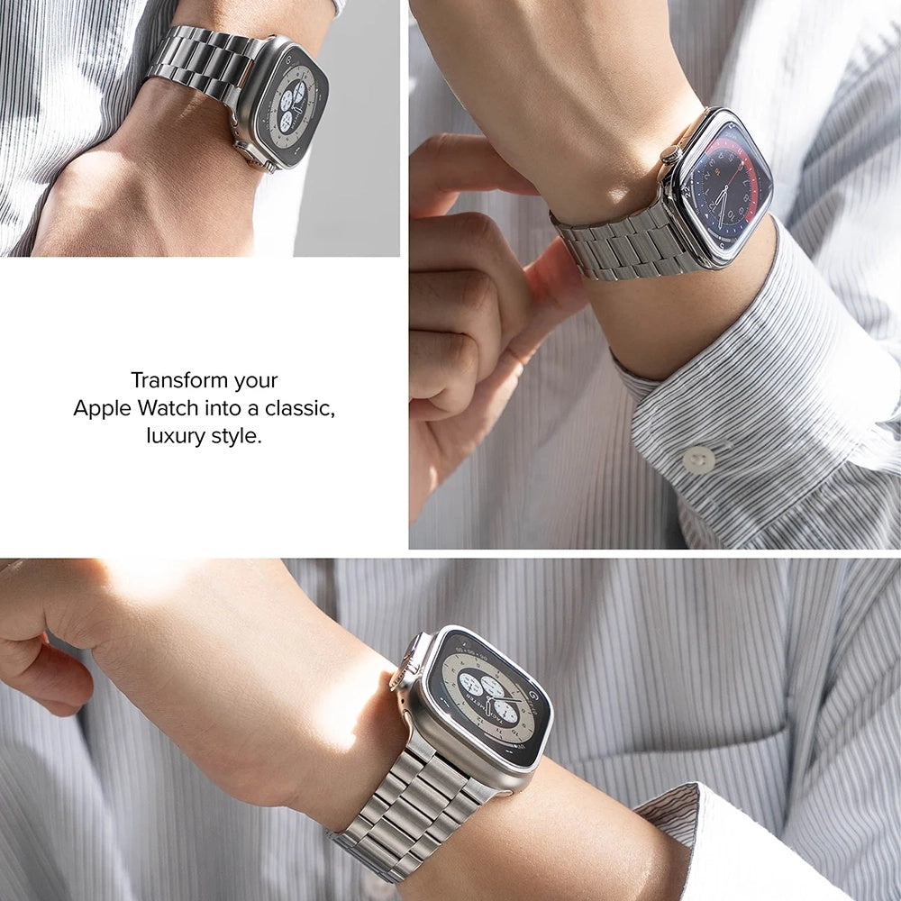 Correa Ringke Metal One Air para Apple Watch 49mm / 46mm / 45mm / 44mm Series, Plateada
