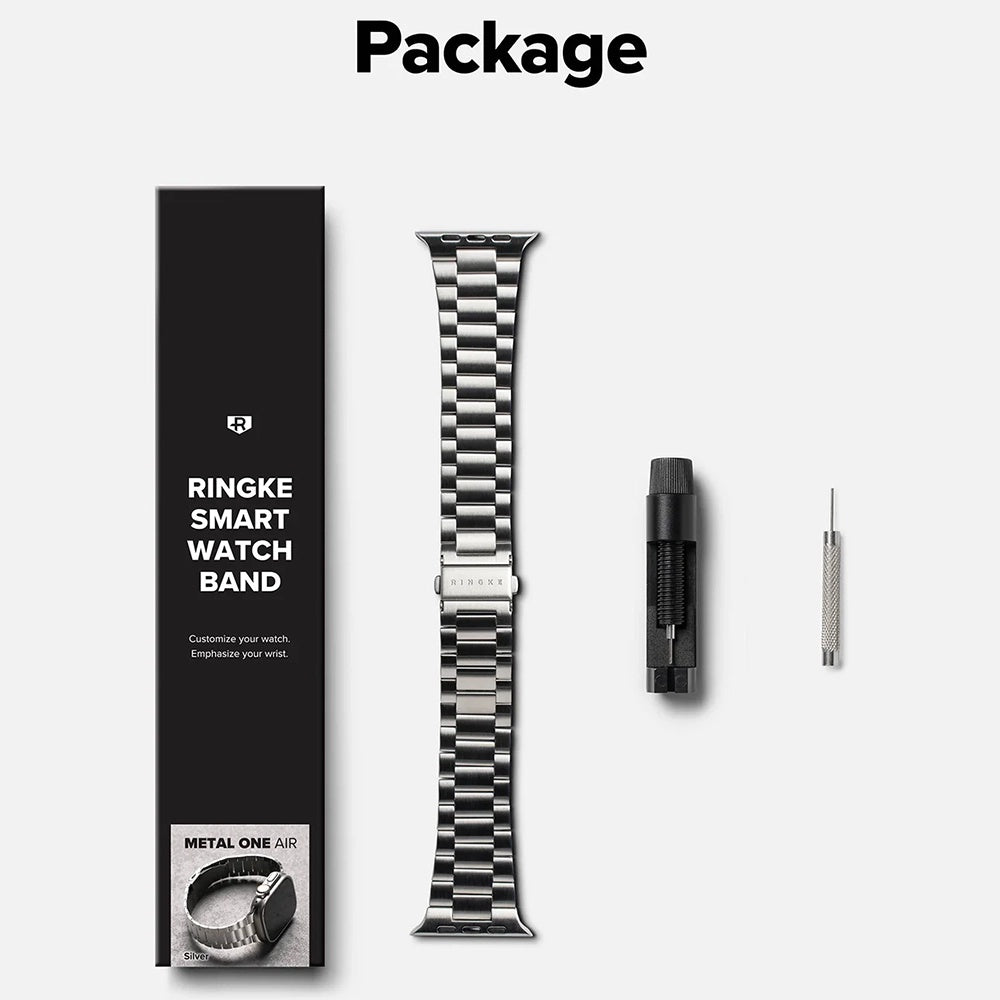 Correa Ringke Metal One Air para Apple Watch 49mm / 46mm / 45mm / 44mm Series, Plateada