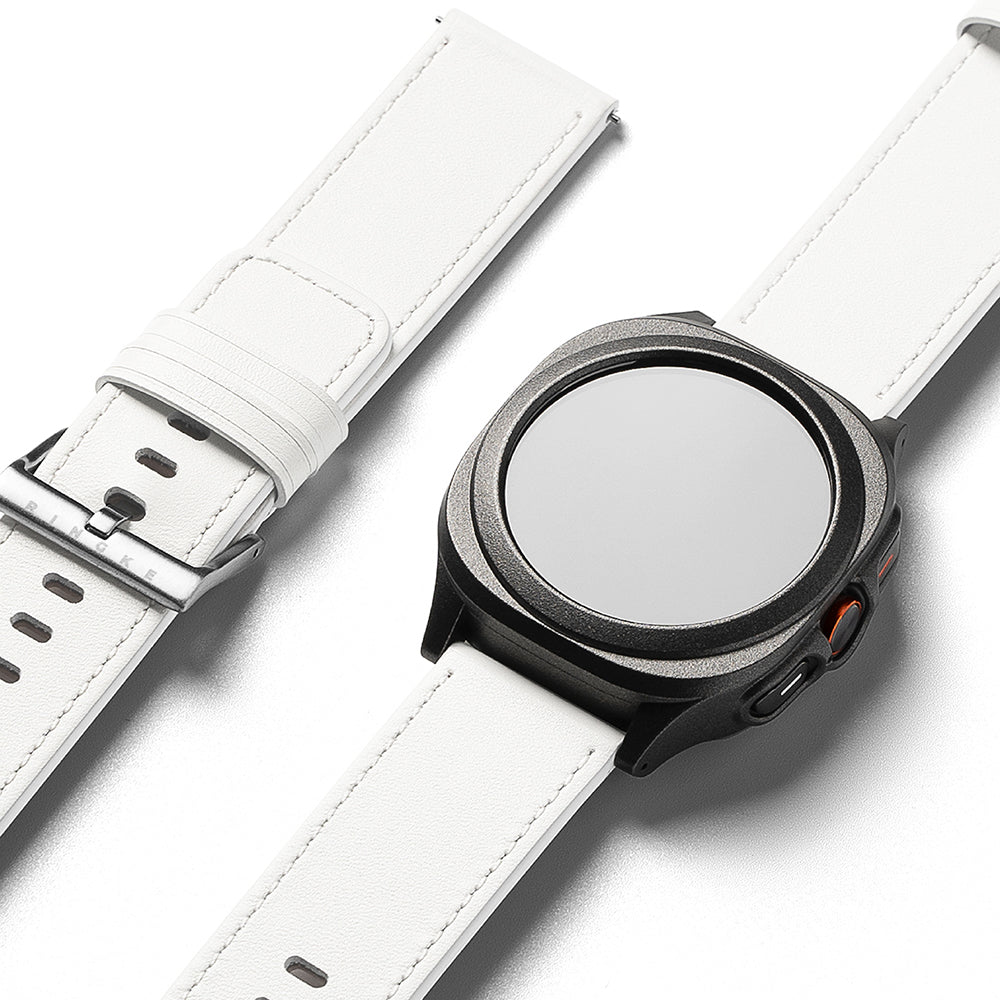 Correa Ringke One Basic Bold para Fossil Watch / Mobvoi Watch / Suunto Watch Series, 24mm, Blanca