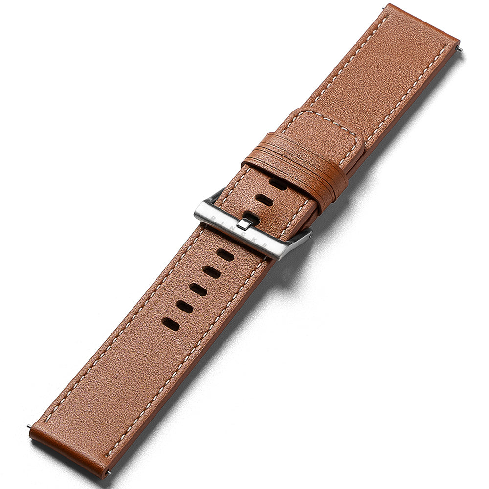 Correa Ringke One Basic Bold para Fossil Watch / Mobvoi Watch / Suunto Watch Series, 24mm, Marrón.