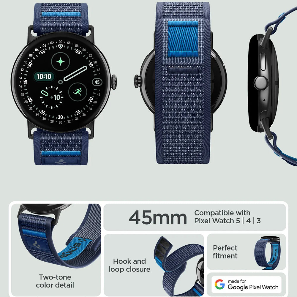 Correa Spigen Athlex Air 2 para Google Pixel Watch 45mm Series, Azul Marino AMP11748