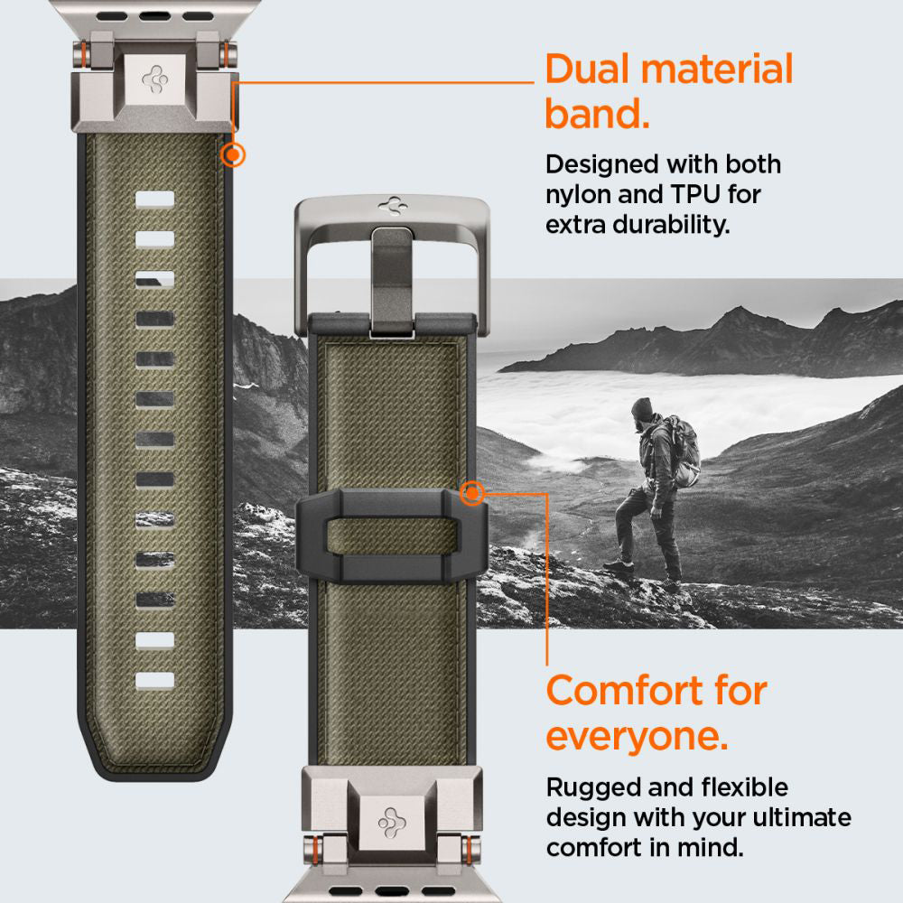 Correa Spigen DuraPro Armor para Apple Watch 49mm / 46mm / 45mm / 44mm / 42mm Series, Verde AMP09102
