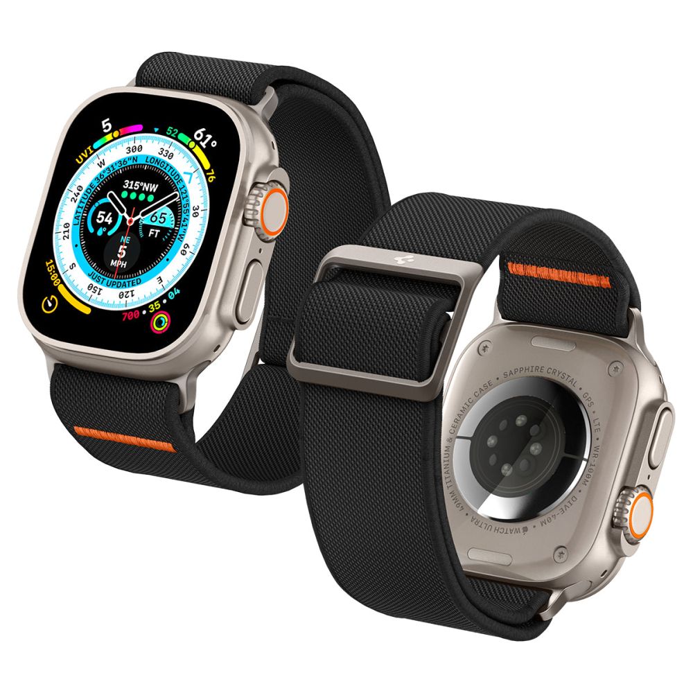 Correa Spigen Fit Lite Ultra para Apple Watch 49mm / 46mm / 45mm / 44mm / 42mm Series, Negra AMP05983