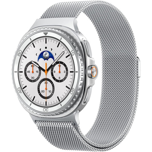 Correa Spigen Metal Fit para Samsung Galaxy Watch9 / Watch8 / Watch8 Classic Series, Plateada AMP10121