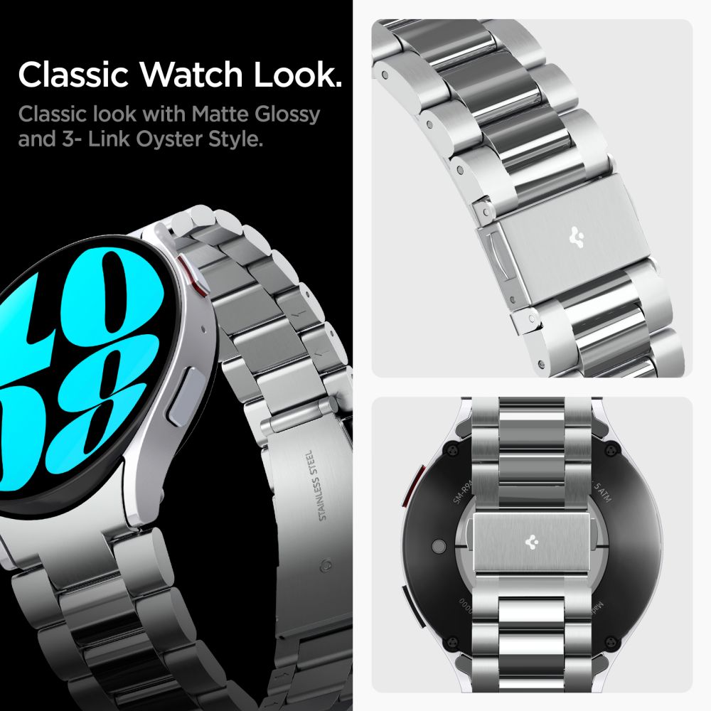Correa Spigen Modern Fit para Samsung Galaxy Watch6 44mm, Plateada