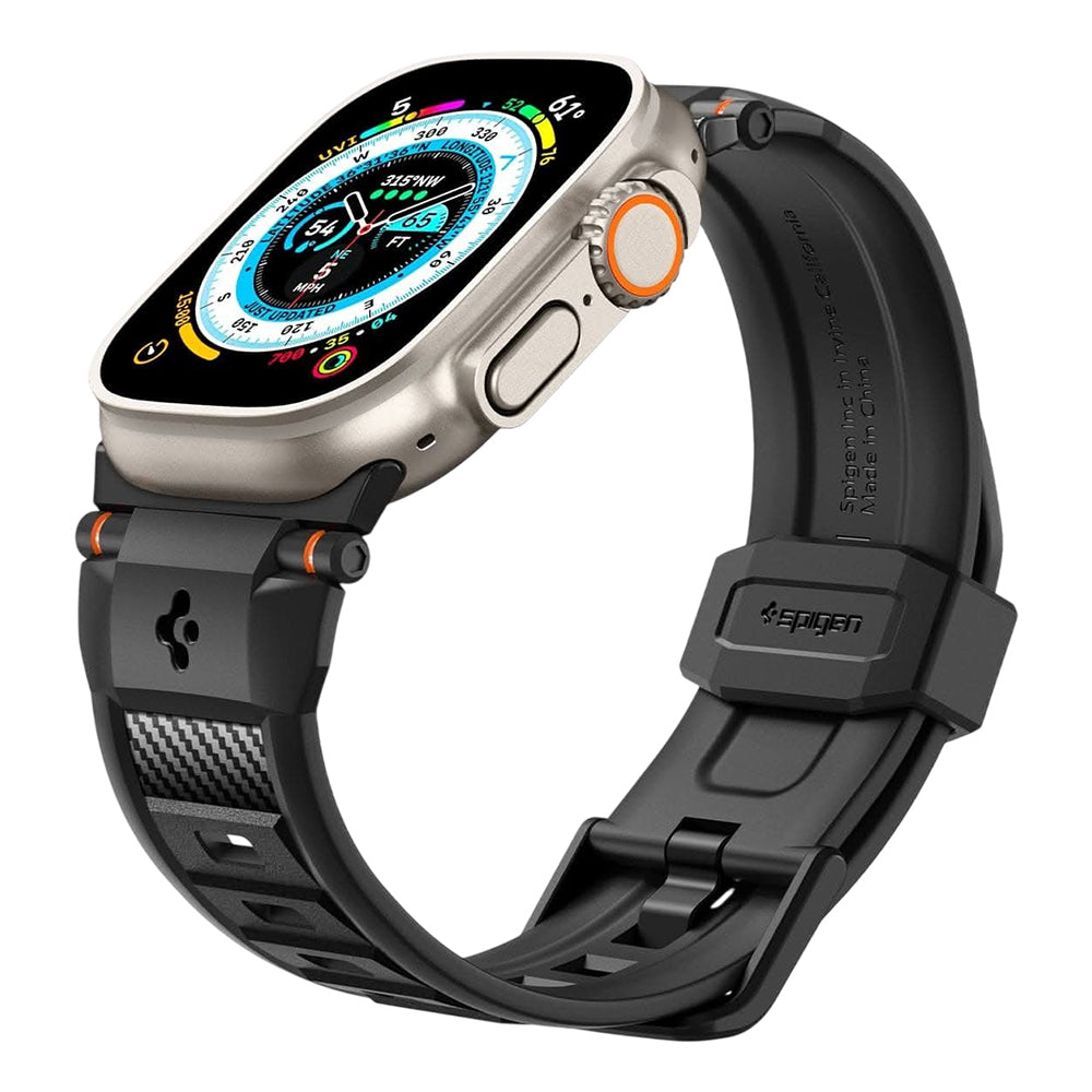 Correa Spigen Rugged para Apple Watch Series de 49 mm / 46 mm / 45 mm / 44 mm, negro mate AMP02854