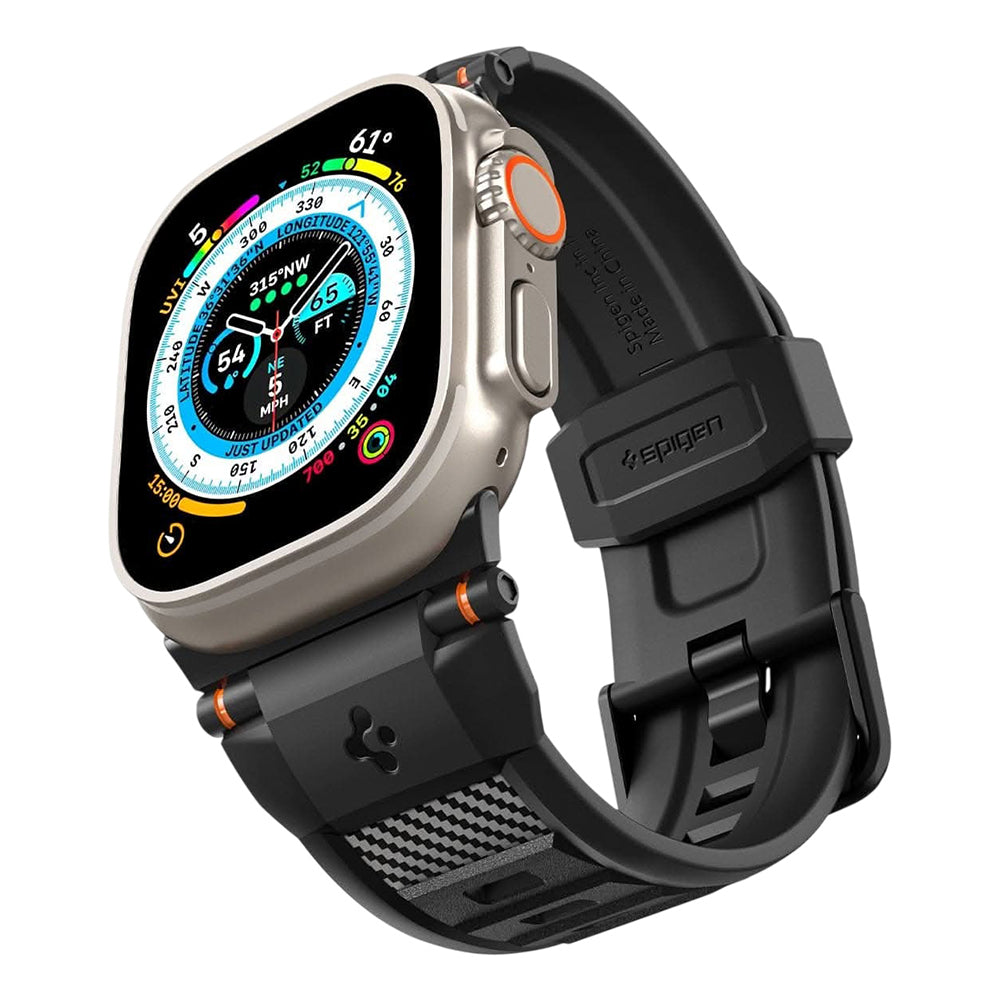 Correa Spigen Rugged para Apple Watch Series de 49 mm / 46 mm / 45 mm / 44 mm, negro mate AMP02854