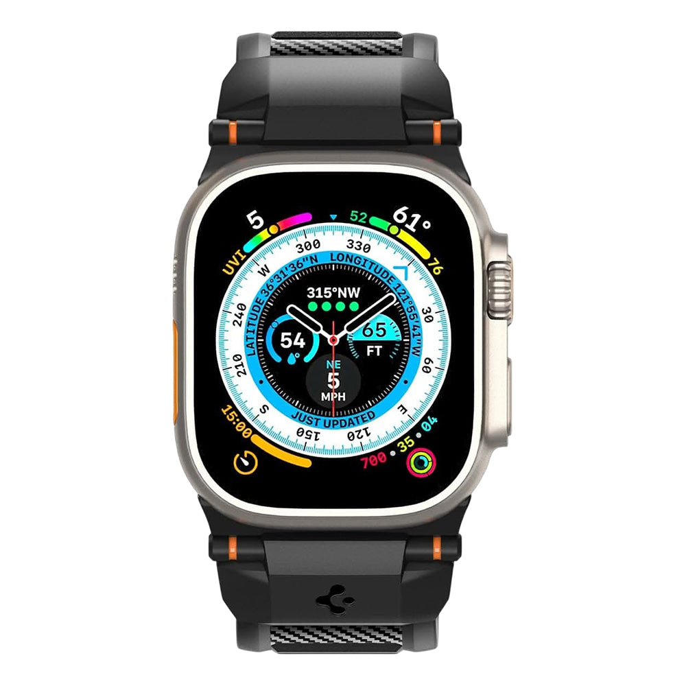 Correa Spigen Rugged para Apple Watch Series de 49 mm / 46 mm / 45 mm / 44 mm, negro mate AMP02854