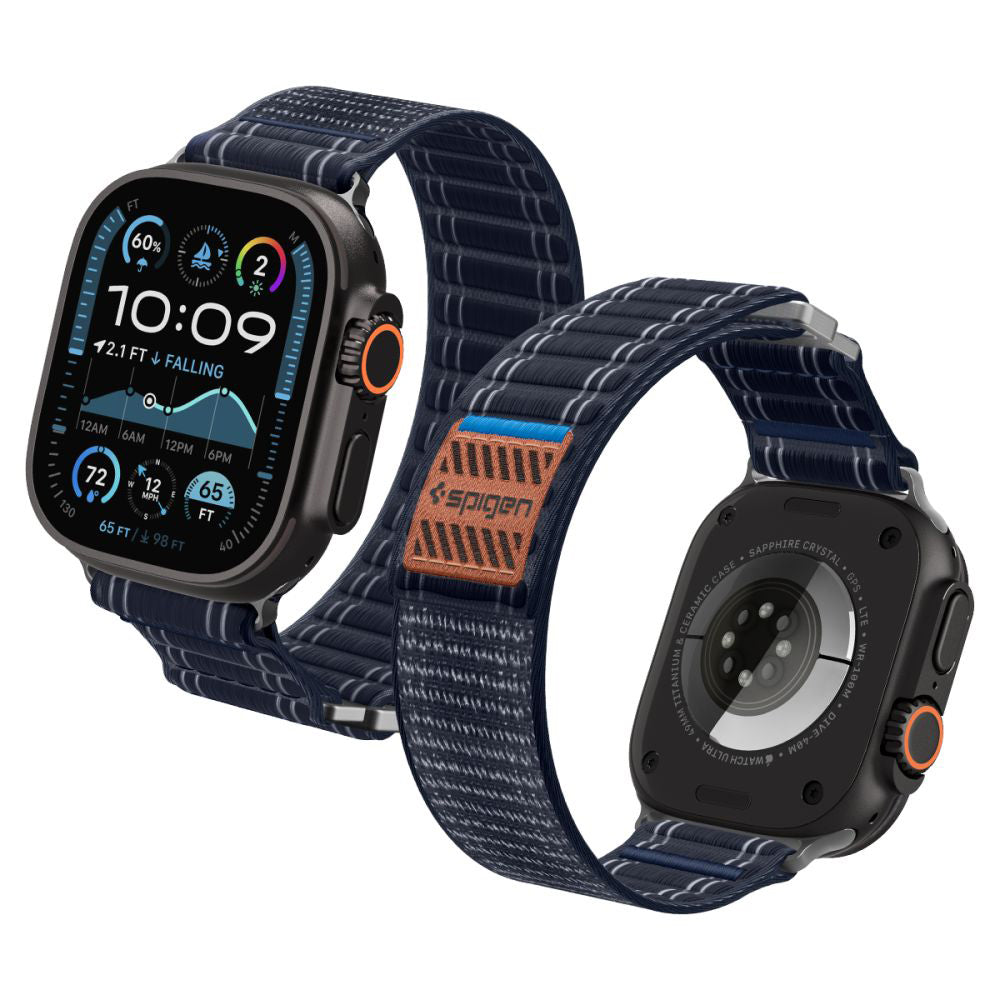 Correa Spigen WBF0 para Apple Watch Series 49mm / 46mm / 45mm / 44mm, Azul Marino AMP10143