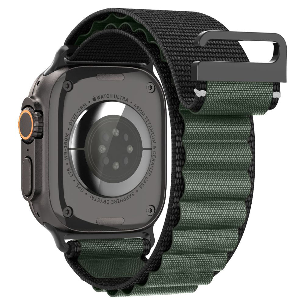 Correa Spigen WBF1 para Apple Watch 49mm / 46mm / 45mm / 44mm Series, Negra Verde AMP10223