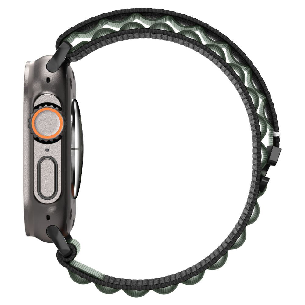 Correa Spigen WBF1 para Apple Watch 49mm / 46mm / 45mm / 44mm Series, Negra Verde AMP10223