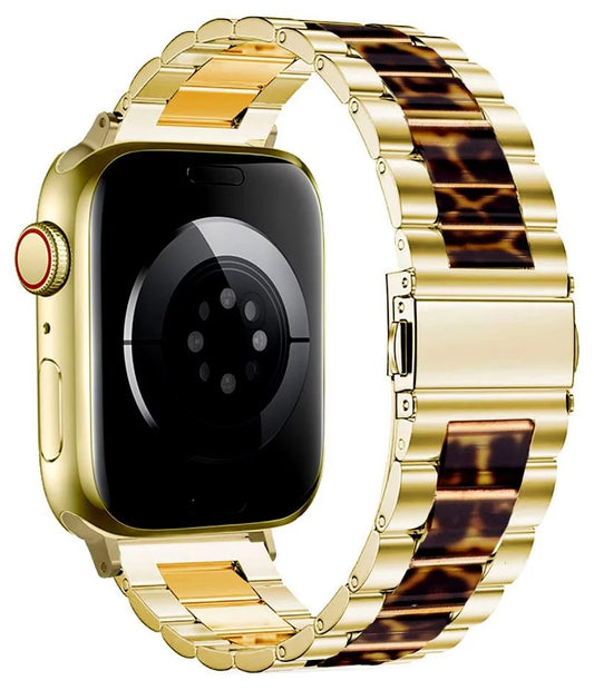 Correa Tech-Protect Modern Leopard para Apple Watch 42mm / 41mm / 40mm Series, Dorada