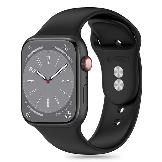 Correa de silicona Tech-Protect para Apple Watch Series 49mm / 45mm / 44mm / 42mm, Negro