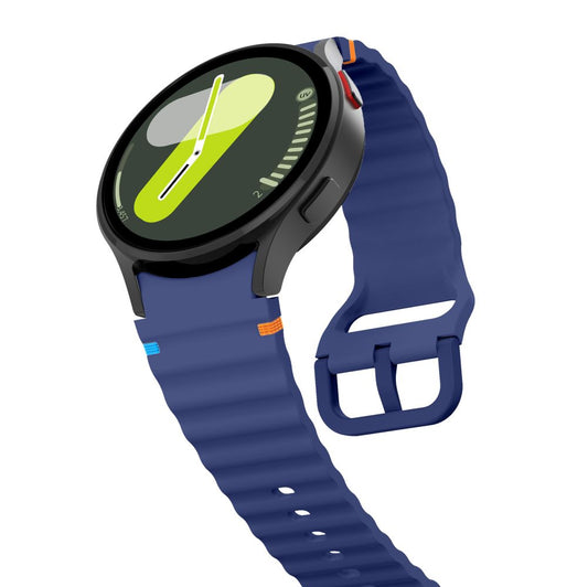 Correa deportiva de silicona Tech-Protect para Samsung Galaxy Watch7 / Watch FE / Watch6 / Watch5 / Watch4 Series, azul marino