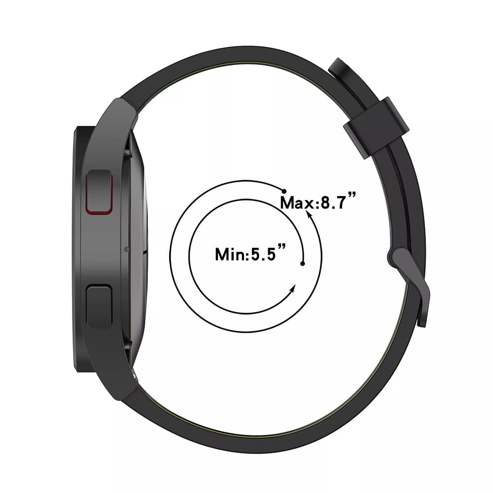 Correa Techsuit W002 para Huawei Watch / Xiaomi Watch Series, 22mm, Negra