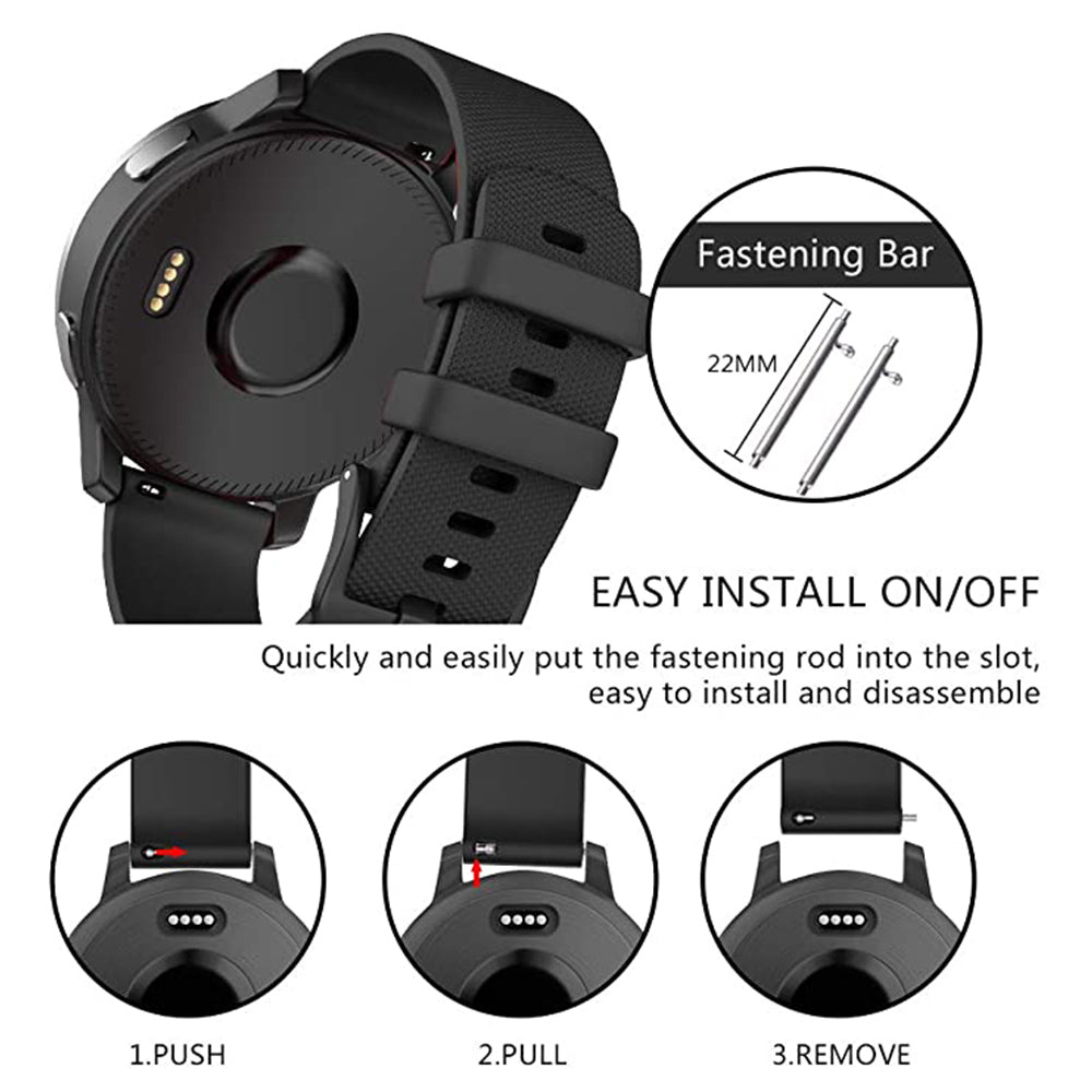 Correa Techsuit W006 para Samsung Galaxy Watch / Huawei Watch Series, 20mm, Negra.