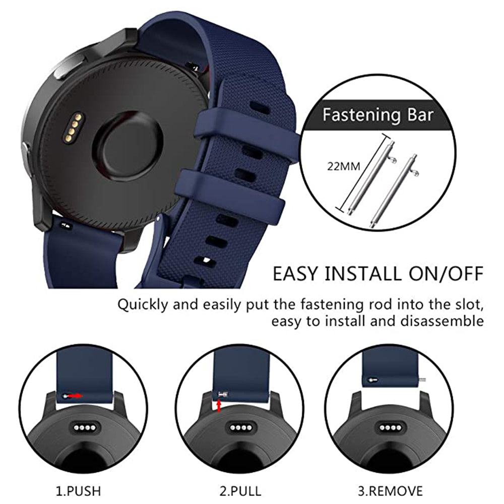 Techsuit W006 Strap for Samsung Galaxy Watch / Huawei Watch Series, 22mm, Blue