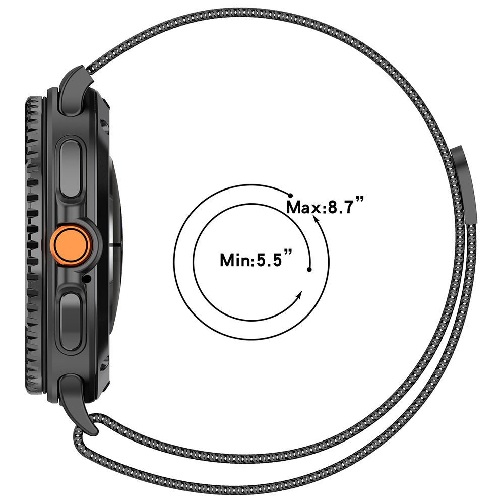 Correa Techsuit W009 para Samsung Galaxy Watch8 / Watch8 Classic Series, Plateada