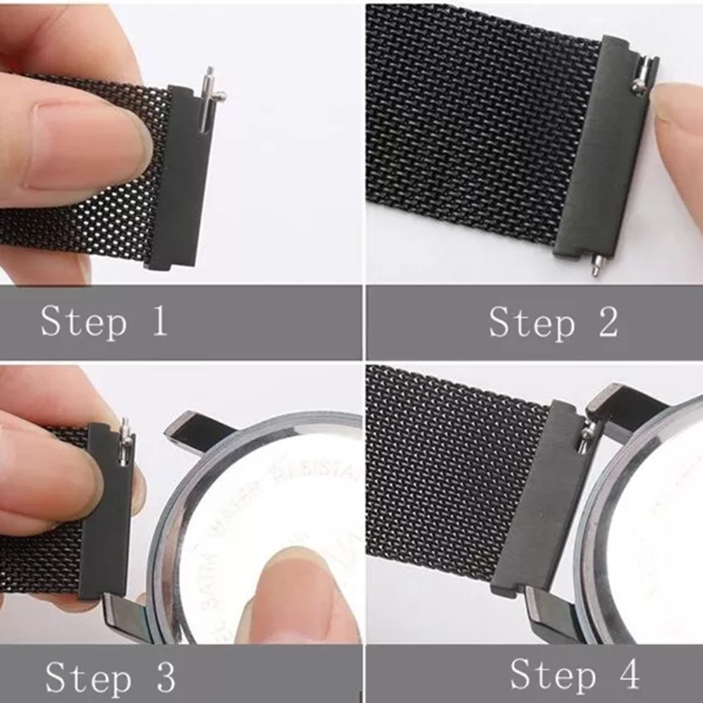 Correa Techsuit W009 para Samsung Galaxy Watch / Huawei Watch Series, 22mm, Plateada