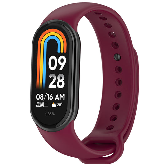Correa Techsuit W014 para Xiaomi Smart Band 9 / 8, Rojo Oscuro