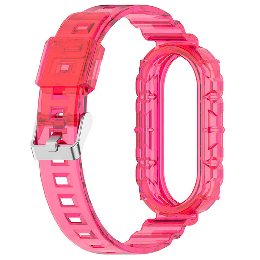 Correa Techsuit W017 para Xiaomi Smart Band 9 / 8, Rosa Rojo