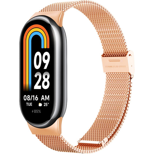 Correa Techsuit W022 para Xiaomi Smart Band 9 / 8, 15mm, Rosa Dorado