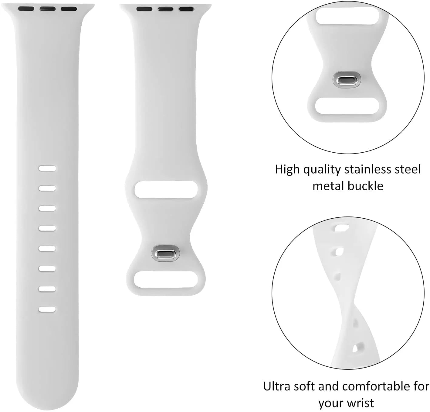 Correa Techsuit W031 para Apple Watch 49mm / 46mm / 45mm / 44mm / 42mm Series, Gris