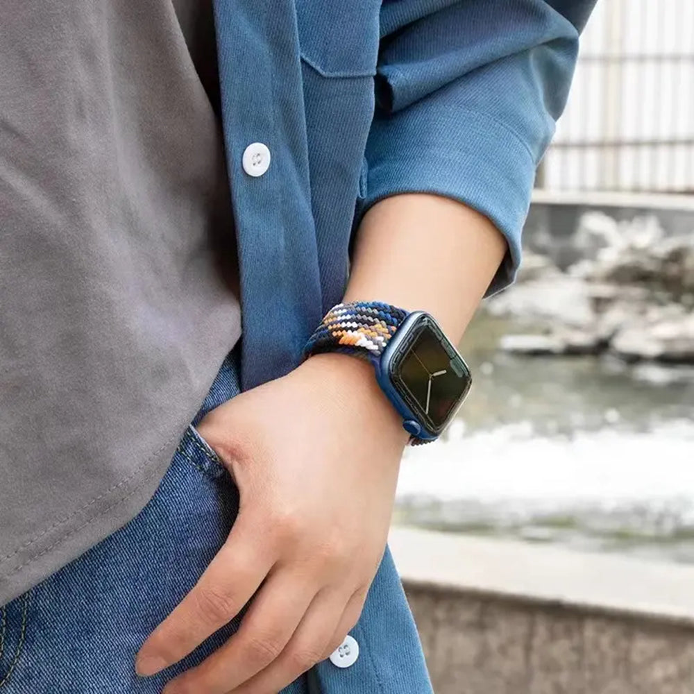 Correa Techsuit W032 para Apple Watch 49mm / 46mm / 45mm / 44mm / 42mm Series, Verde Multicolor
