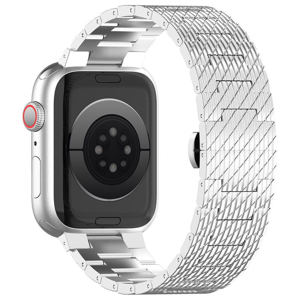 Correa Techsuit W052 para Apple Watch 49mm / 46mm / 45mm / 44mm / 42mm Series, Plateada