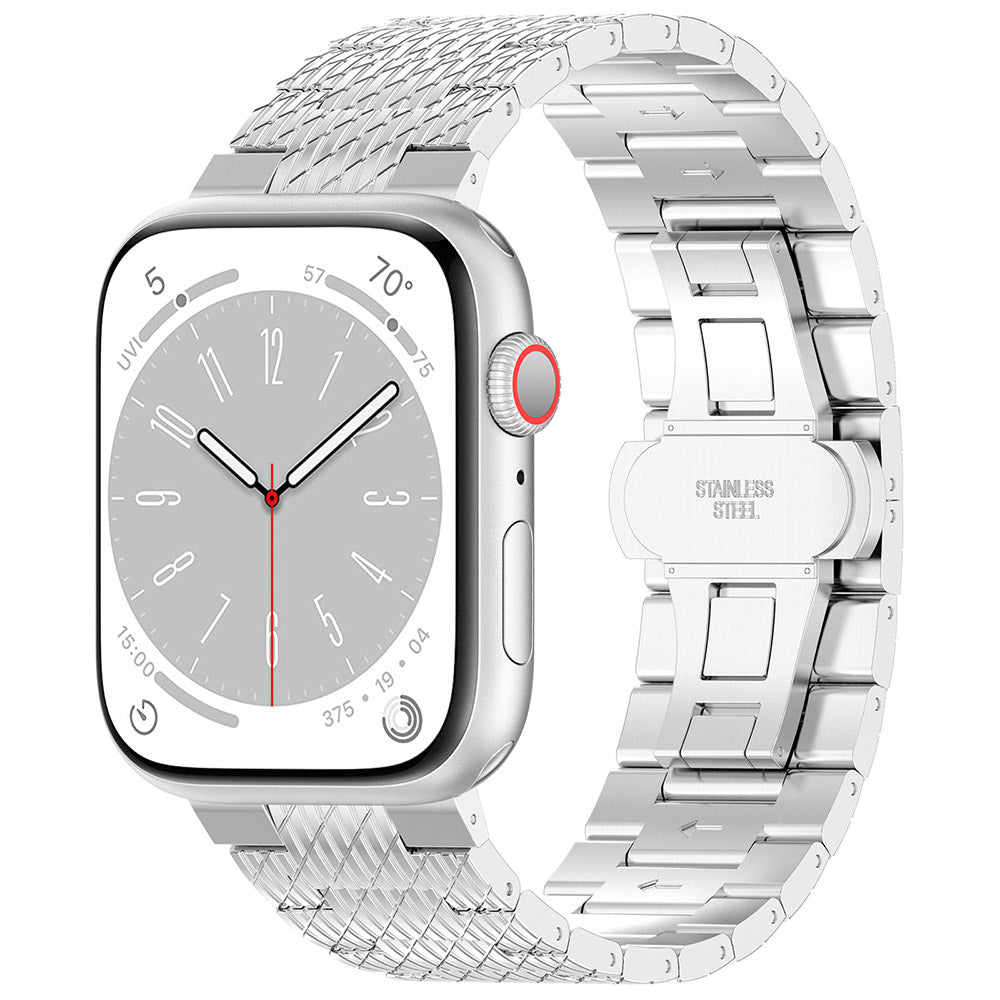Correa Techsuit W052 para Apple Watch 49mm / 46mm / 45mm / 44mm / 42mm Series, Plateada