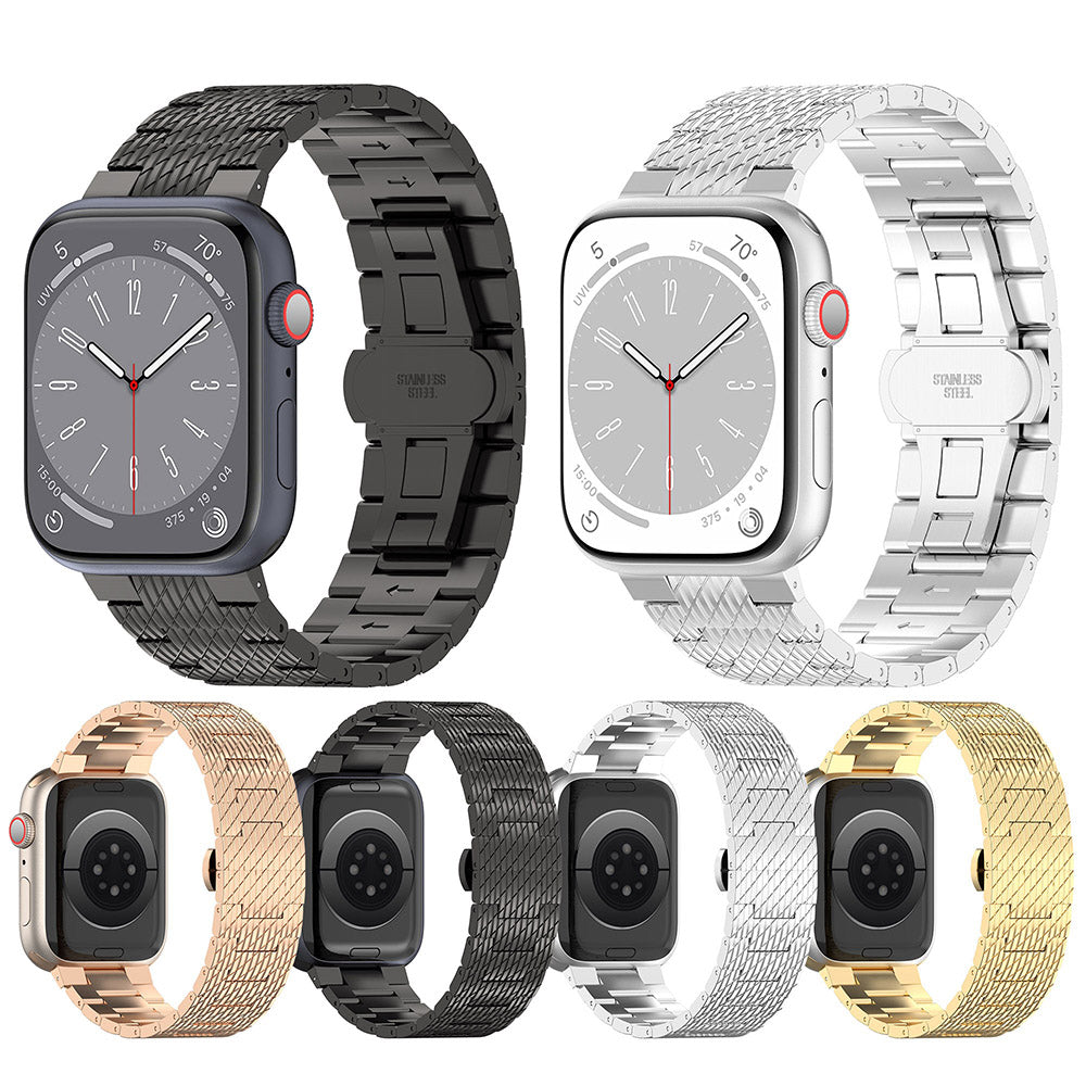 Correa Techsuit W052 para Apple Watch 49mm / 46mm / 45mm / 44mm / 42mm Series, Plateada