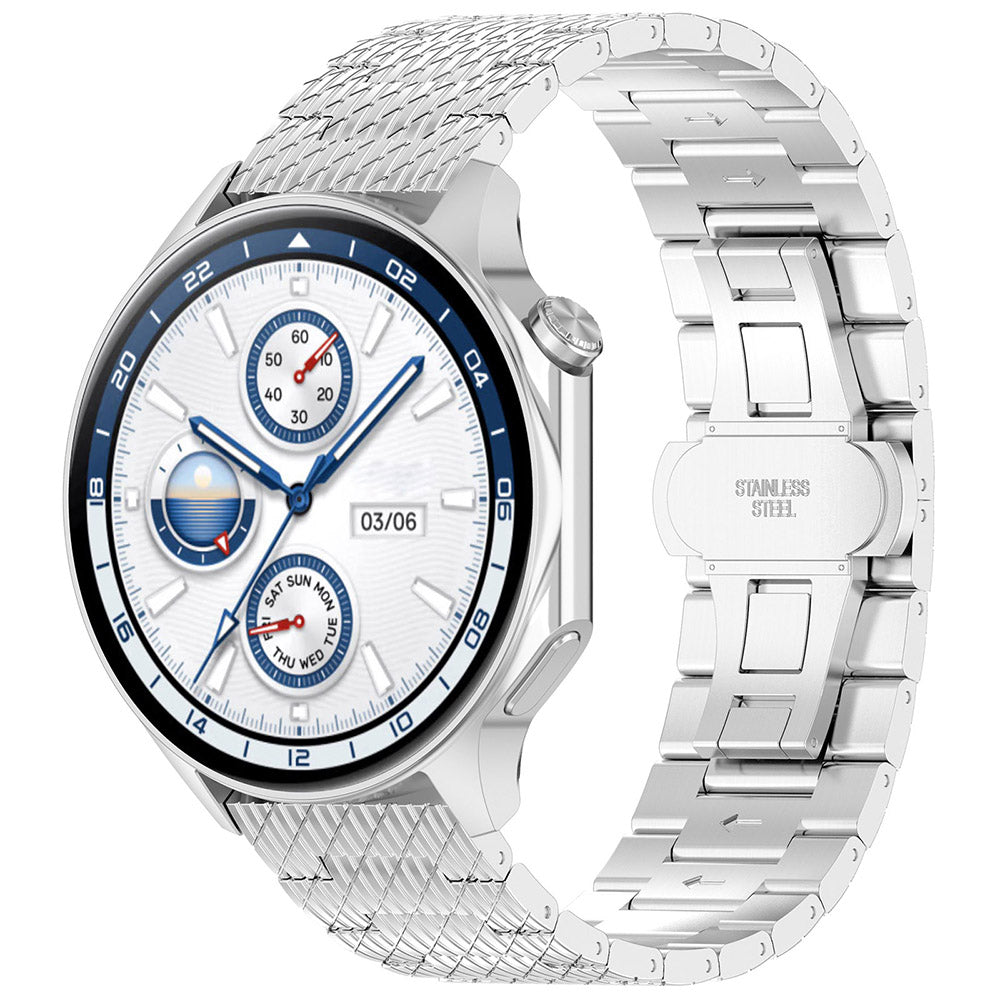 Correa Techsuit W052 para Huawei Watch / Xiaomi Watch Series, 22mm, Plateada