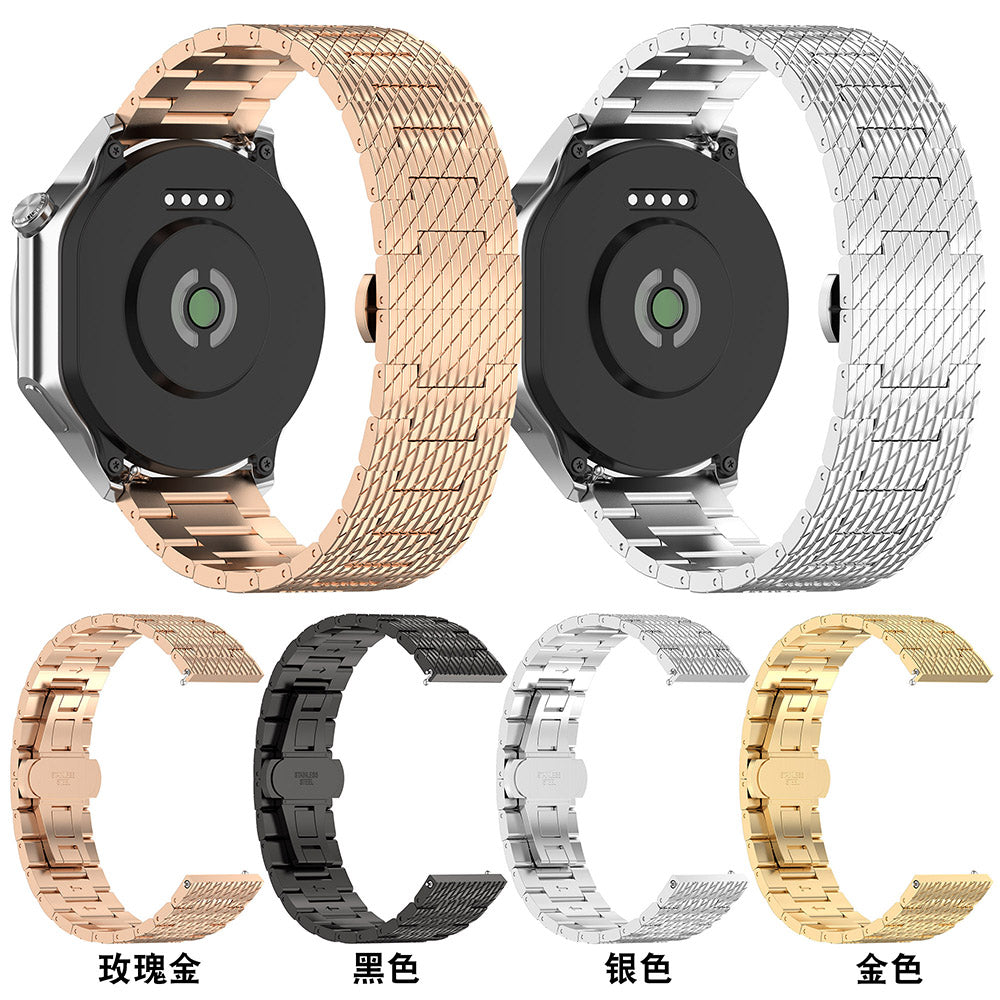 Correa Techsuit W052 para Huawei Watch / Xiaomi Watch Series, 22mm, Dorada