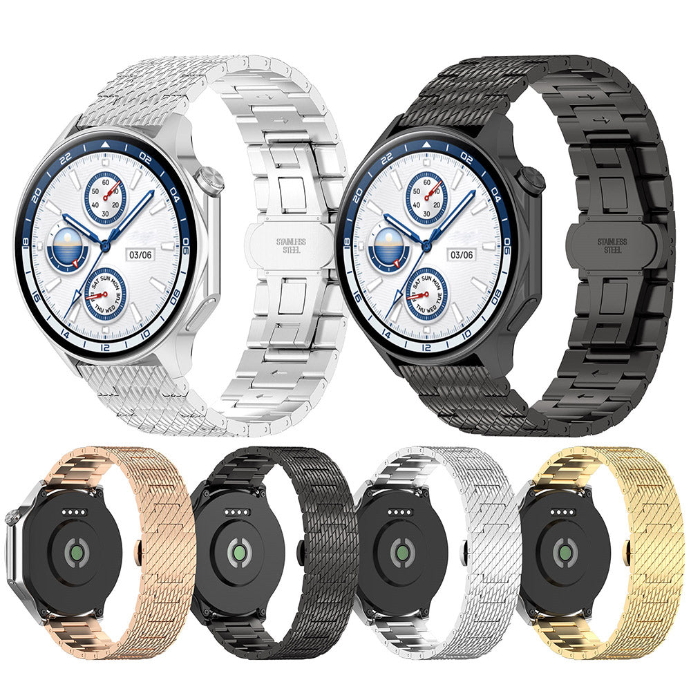 Correa Techsuit W052 para Samsung Galaxy Watch / Huawei Watch Series, 20mm, Plateada
