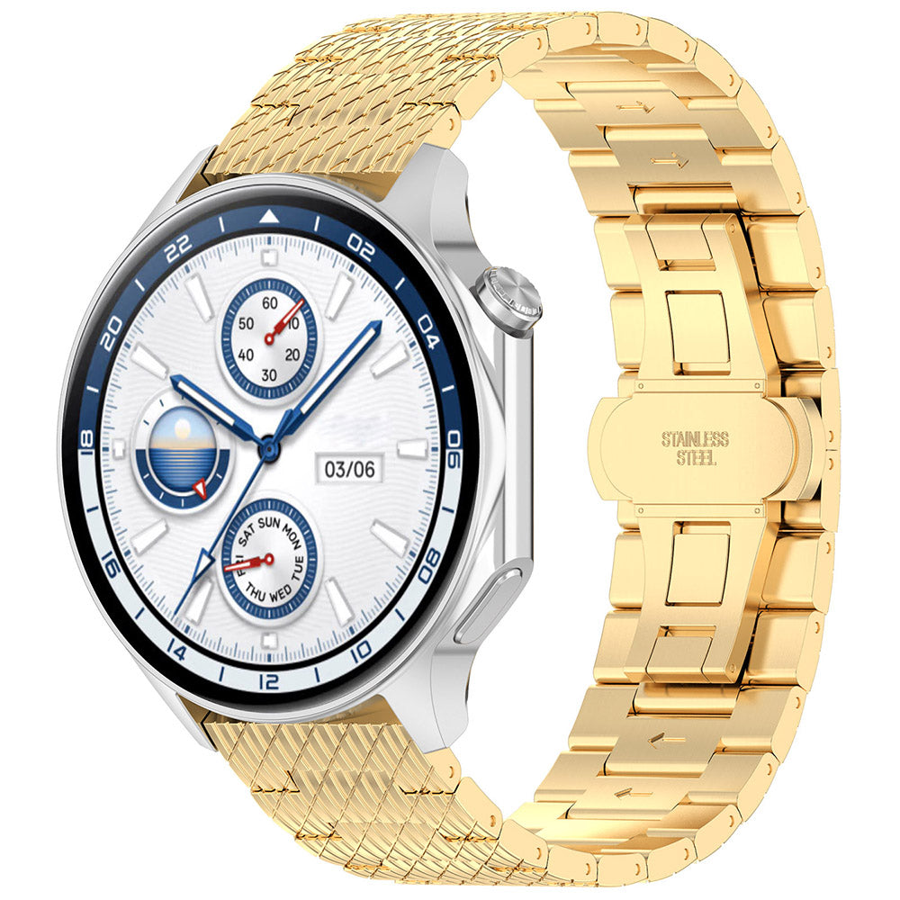 Correa Techsuit W052 para Samsung Galaxy Watch / Huawei Watch Series, 20mm, Dorada