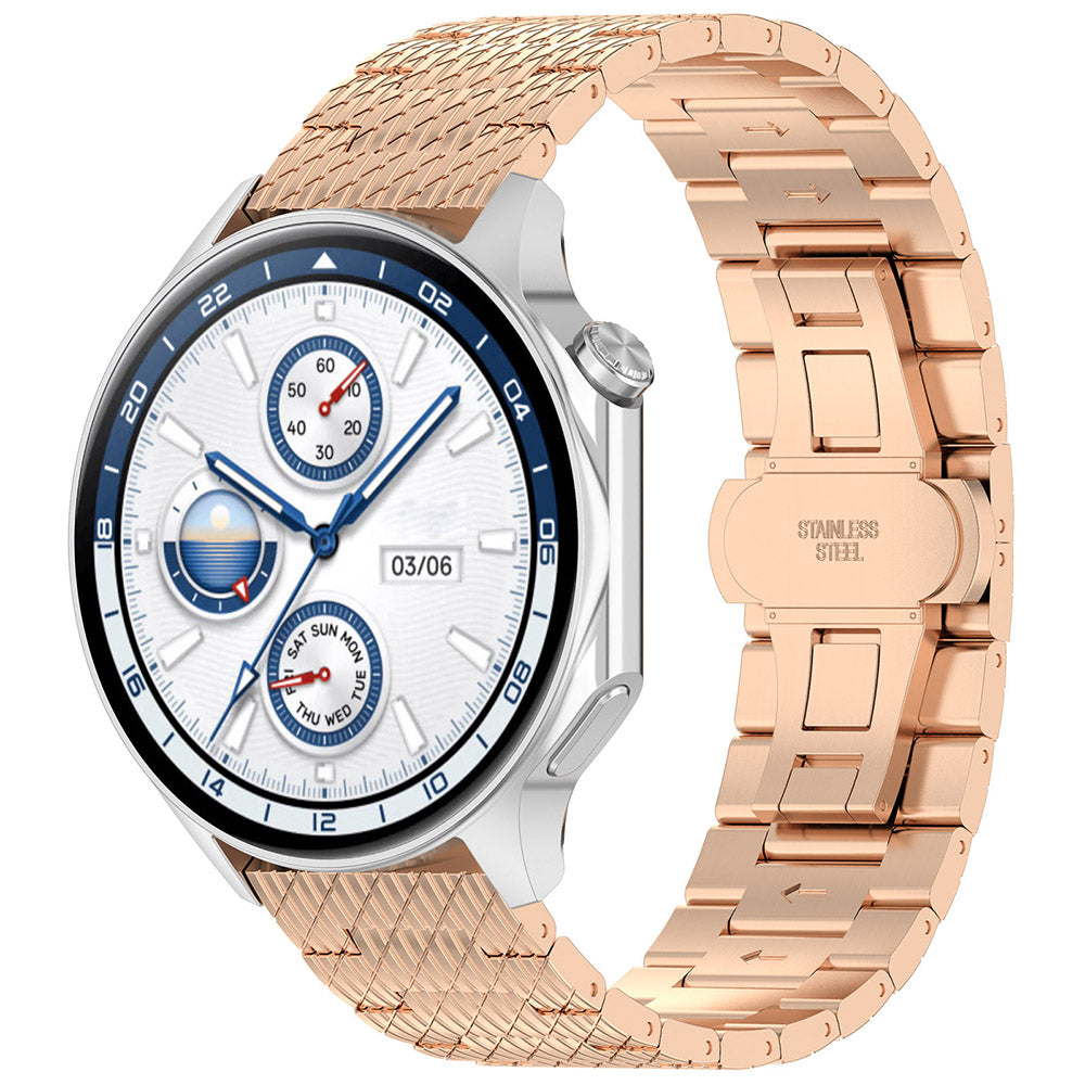 Correa Techsuit W052 para Samsung Galaxy Watch / Huawei Watch Series, 20mm, Rosa Dorado