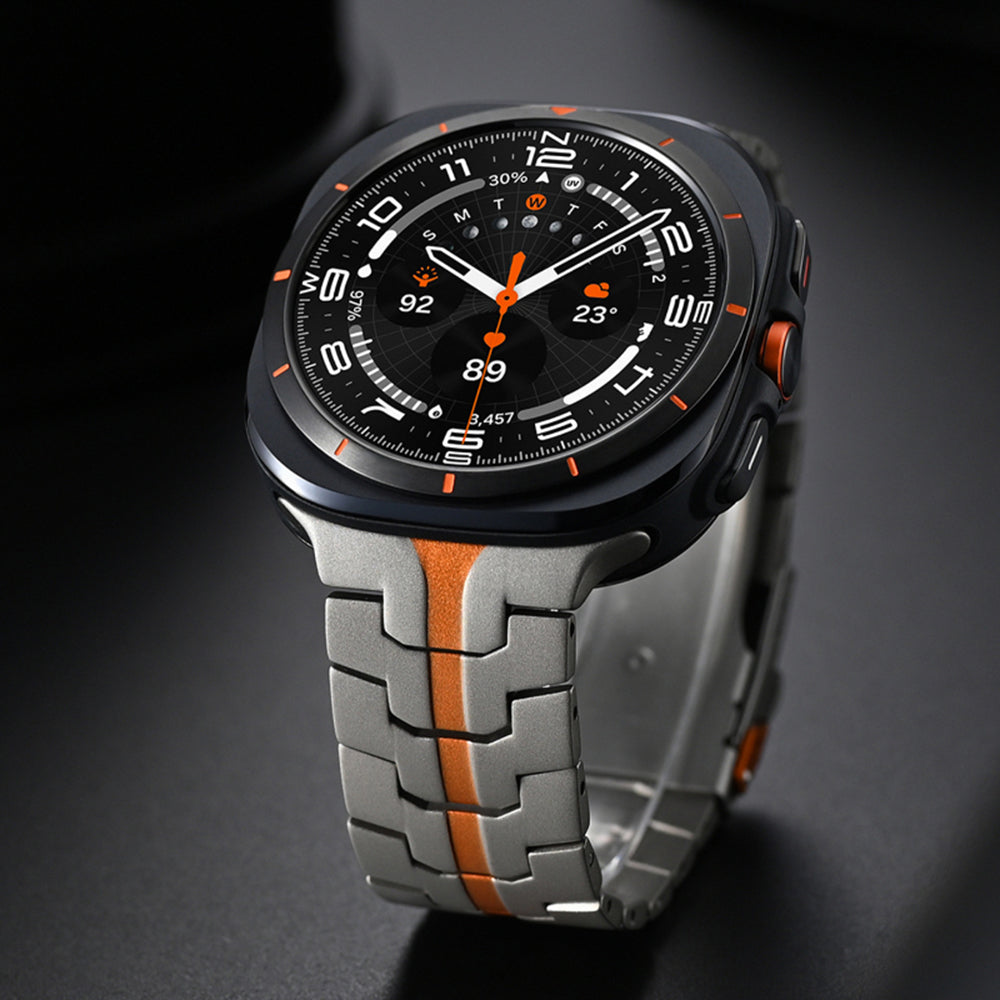 Correa Techsuit W063 para Samsung Galaxy Watch Ultra, Plateada