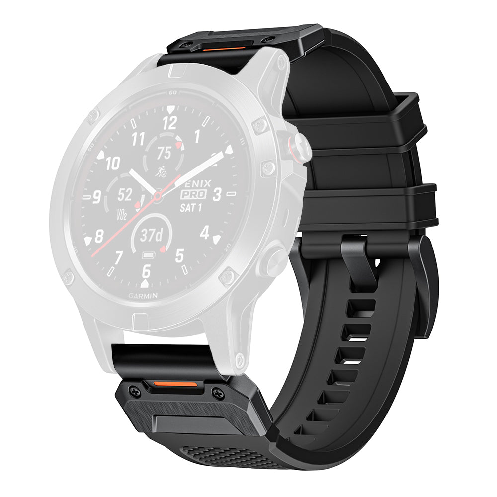 Correa Techsuit W068 para Garmin Watch Fenix Series, 26mm, Negra