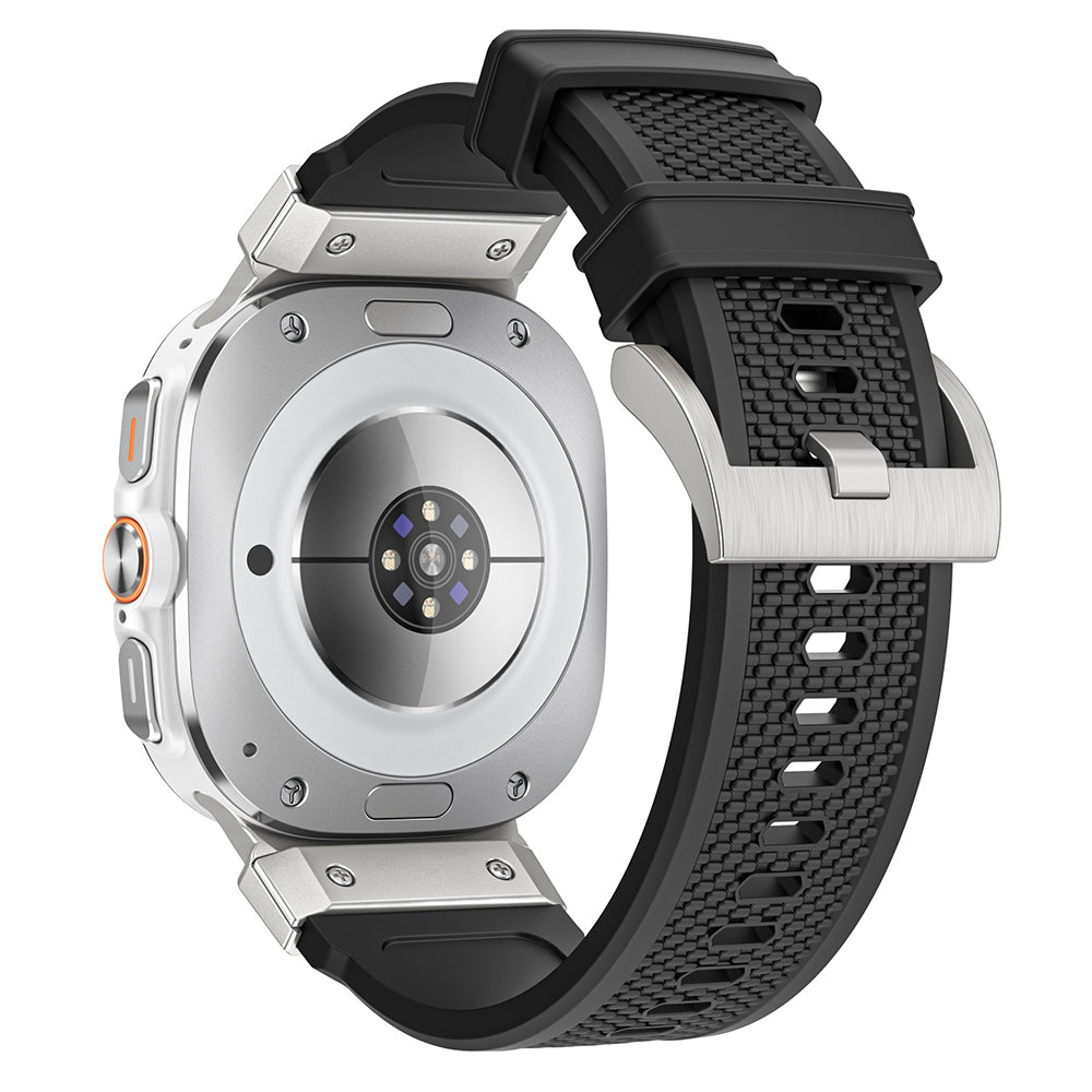Correa Techsuit W068 para Samsung Galaxy Watch Ultra, Blanca Plateada