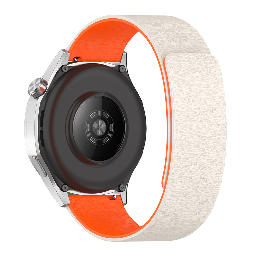 Techsuit W074 Strap for Huawei Watch / Garmin Watch Series, 18mm, Gray Orange