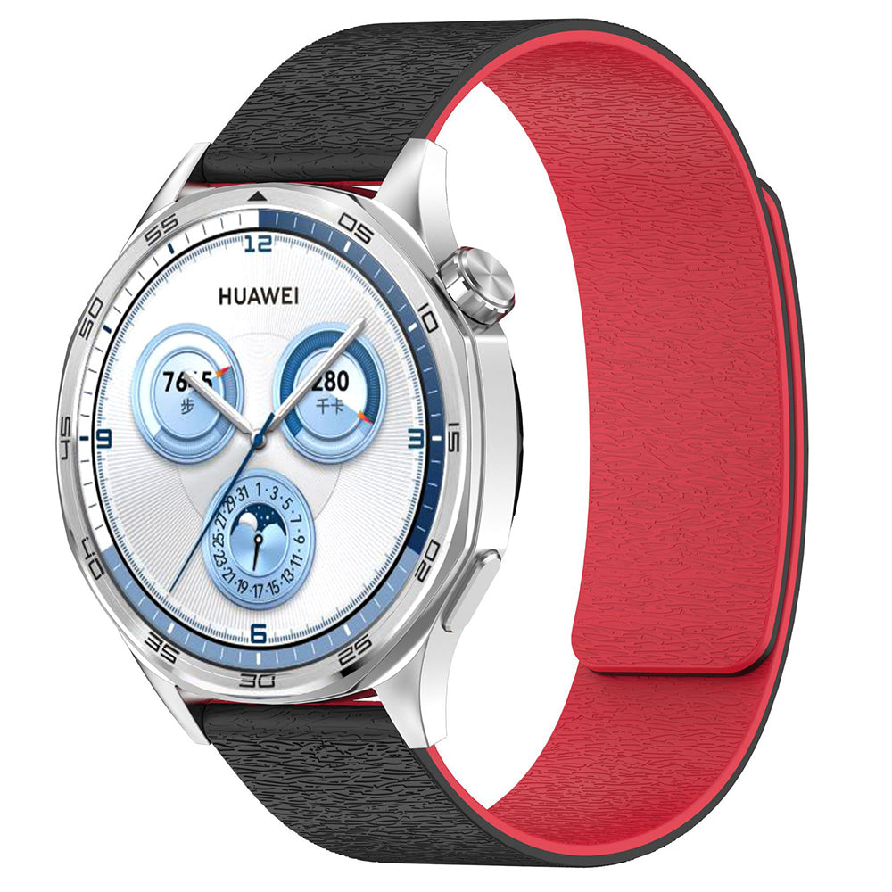Techsuit W074 Strap for Samsung Galaxy Watch Series, 20mm, Black Red