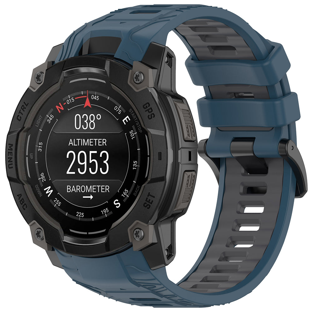 Correa Techsuit W077 para Garmin Instinct 3 50mm Solar / Instinct 3 50mm, Azul Marino